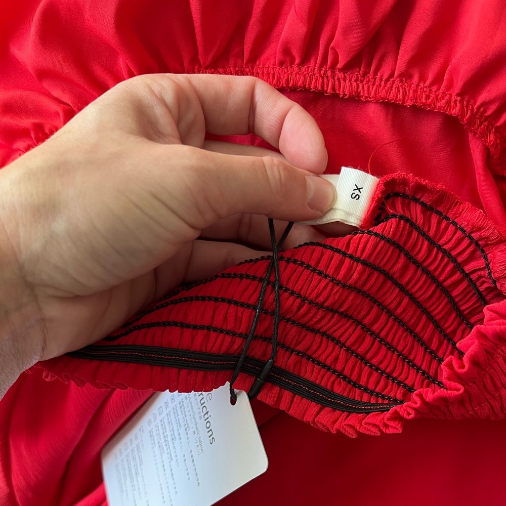 Small Red Flowy Dress - Picture 4 of 4